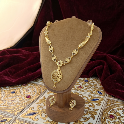 DIVYORO ELEGANT FLORAL GOLD SET