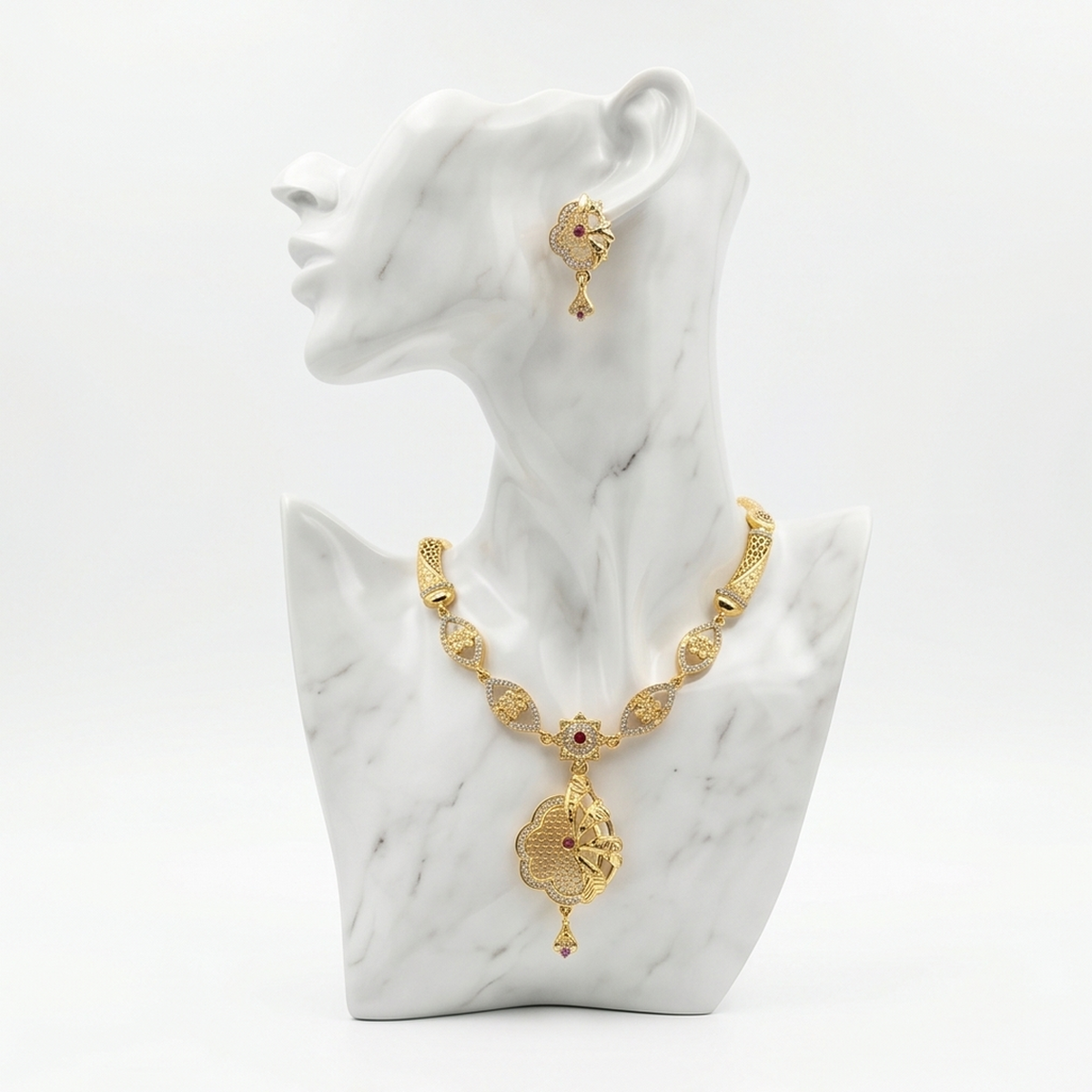 DIVYORO ELEGANT FLORAL GOLD SET