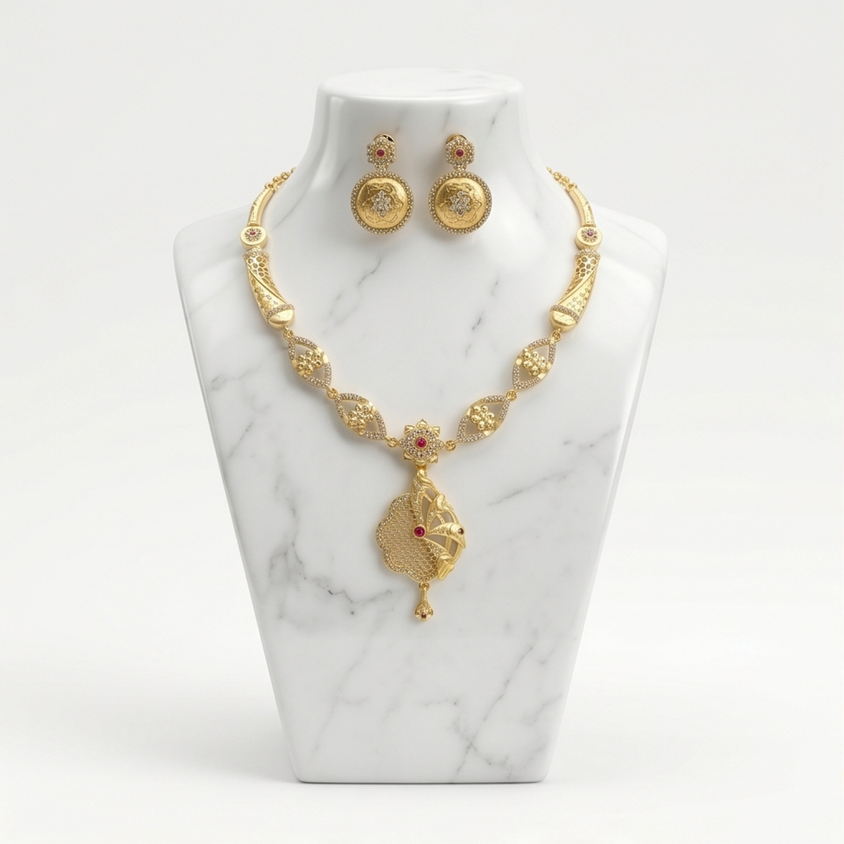 DIVYORO RADIANT FLORAL GOLD SET
