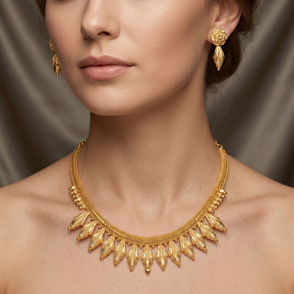 DIVYORO DELICATE FLORAL GOLD SET