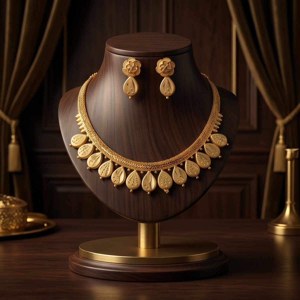 DIVYORO CLASSIC TEARDROP GOLD SET