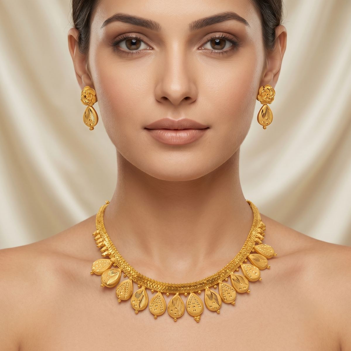 DIVYORO CLASSIC TEARDROP GOLD SET
