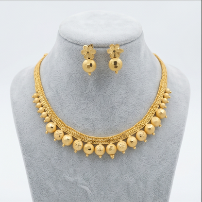 DIVYORO TEXTURED LEAF GOLD SET