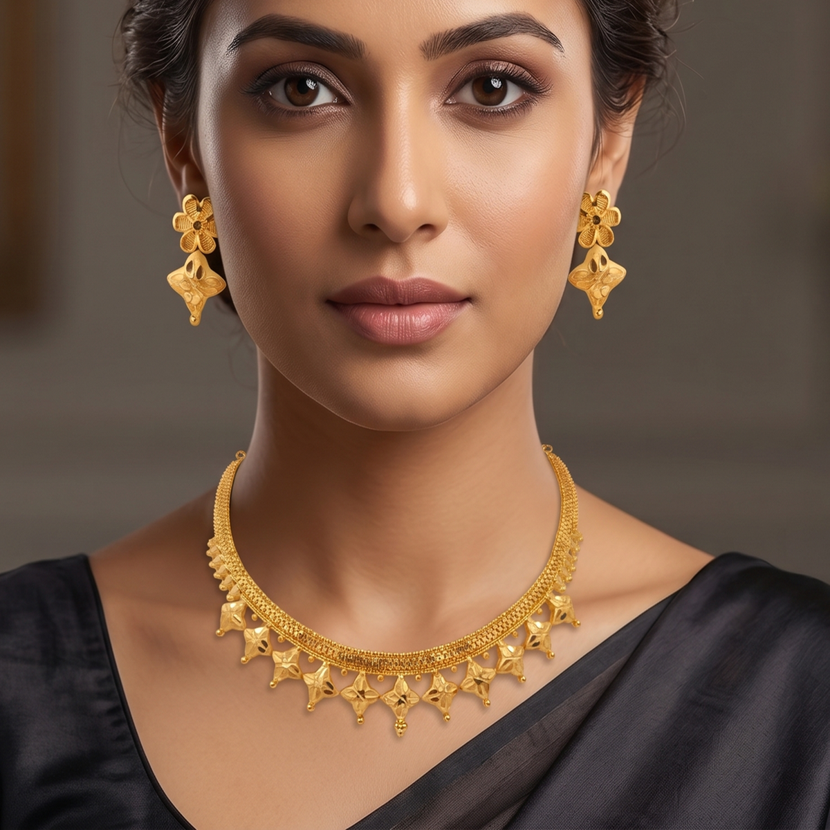 DIVYORO BEADED EDGE GOLD SET