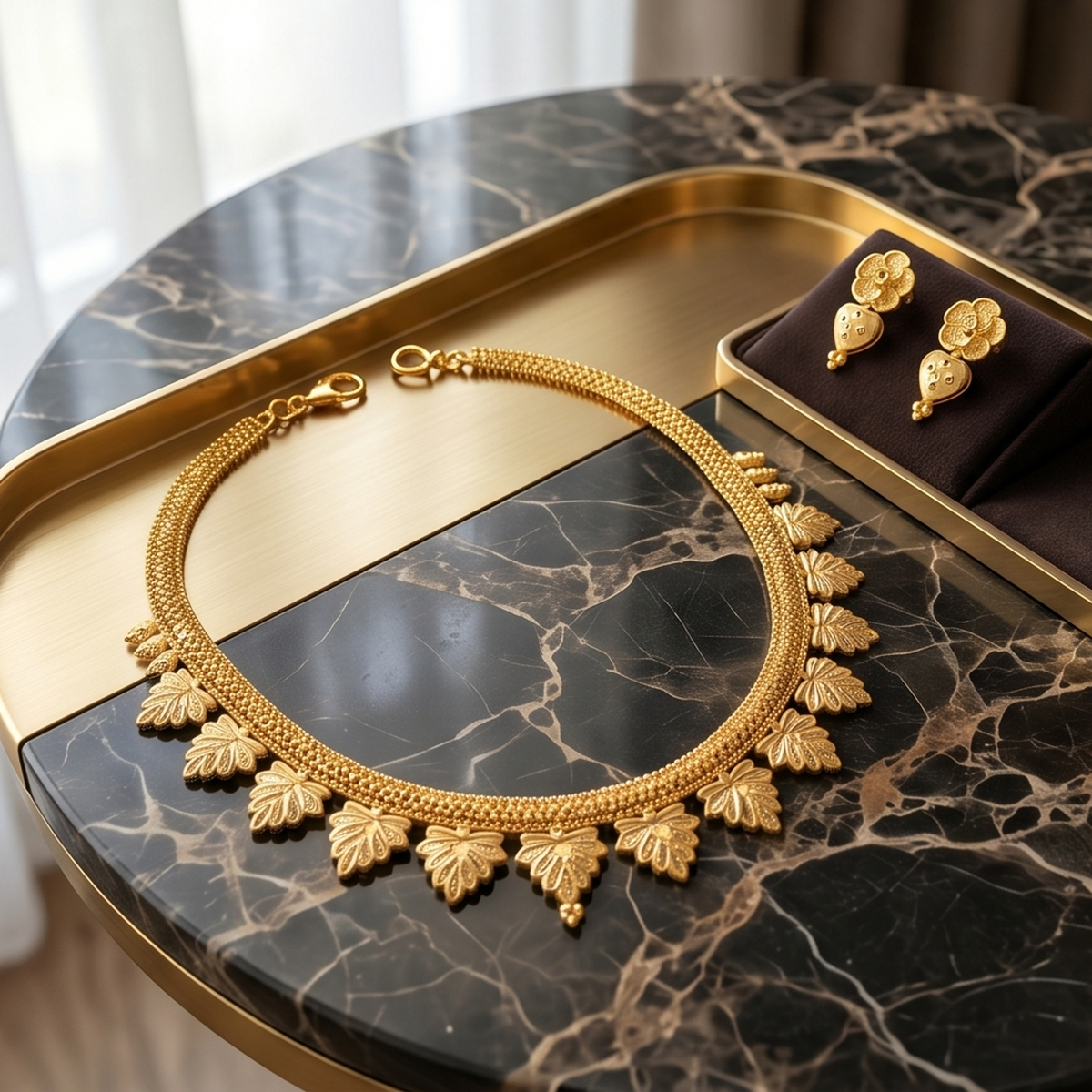 DIVYORO MINIMALIST TEARDROP GOLD SET