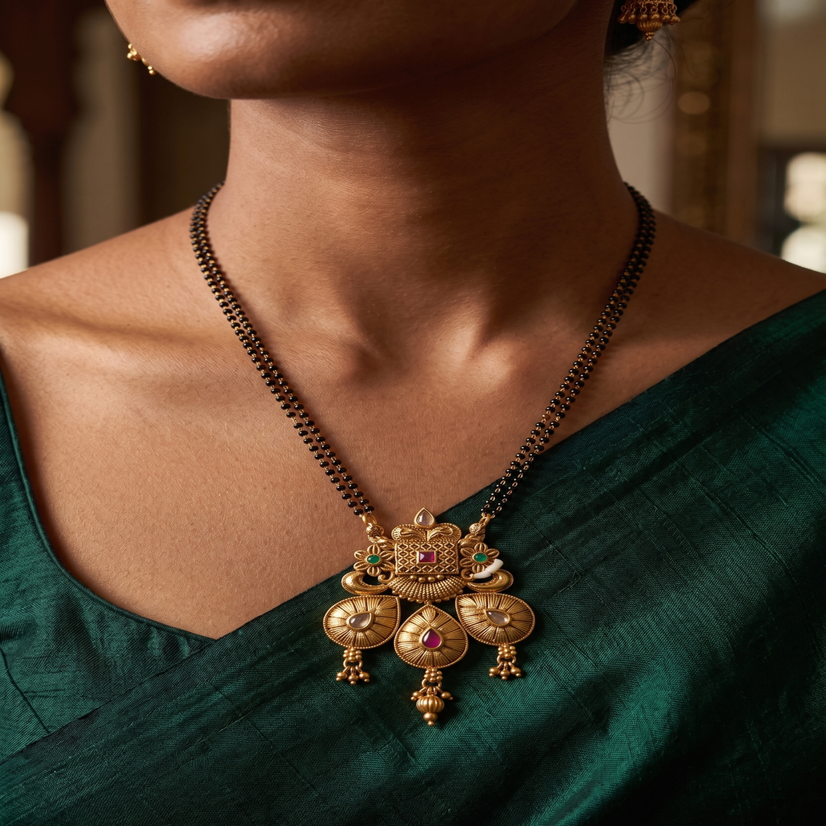 DIVYORO EXQUISITE HERITAGE MANGALSUTRA GOLD SET