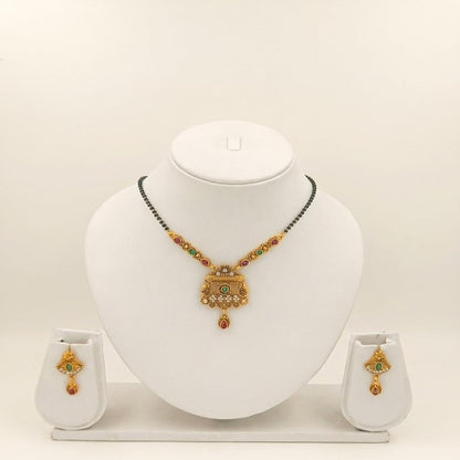DIVYORO CLASSIC BEADED DAILY WEAR MANGALSUTRA SET
