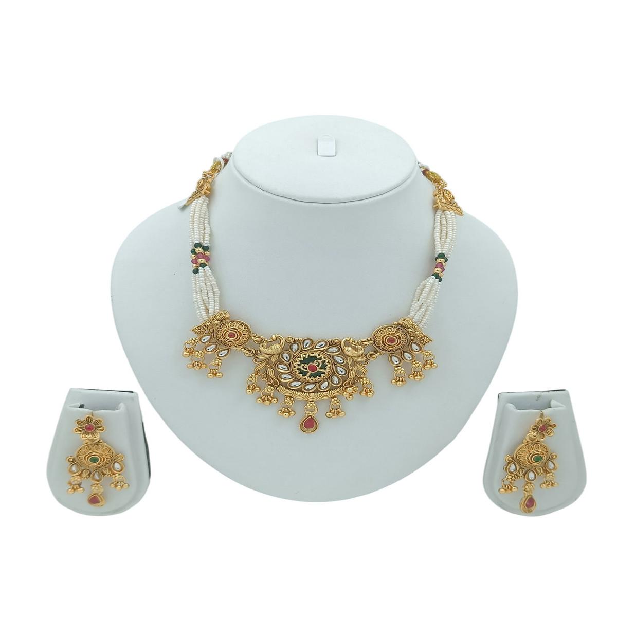 DIVYORO GRAND CIRCLE PATTERN ANTIQUE GOLD SET