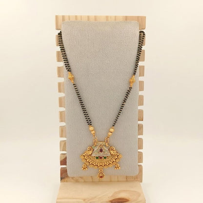 DIVYORO ELEGANT CONTEMPORARY MANGALSUTRA WITH GEMSTONE INLAY