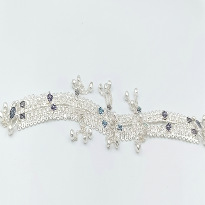 DIVYORO ETHNIC GHUNGROO ANKLET MULTICOLOUR ENAMEL WORK