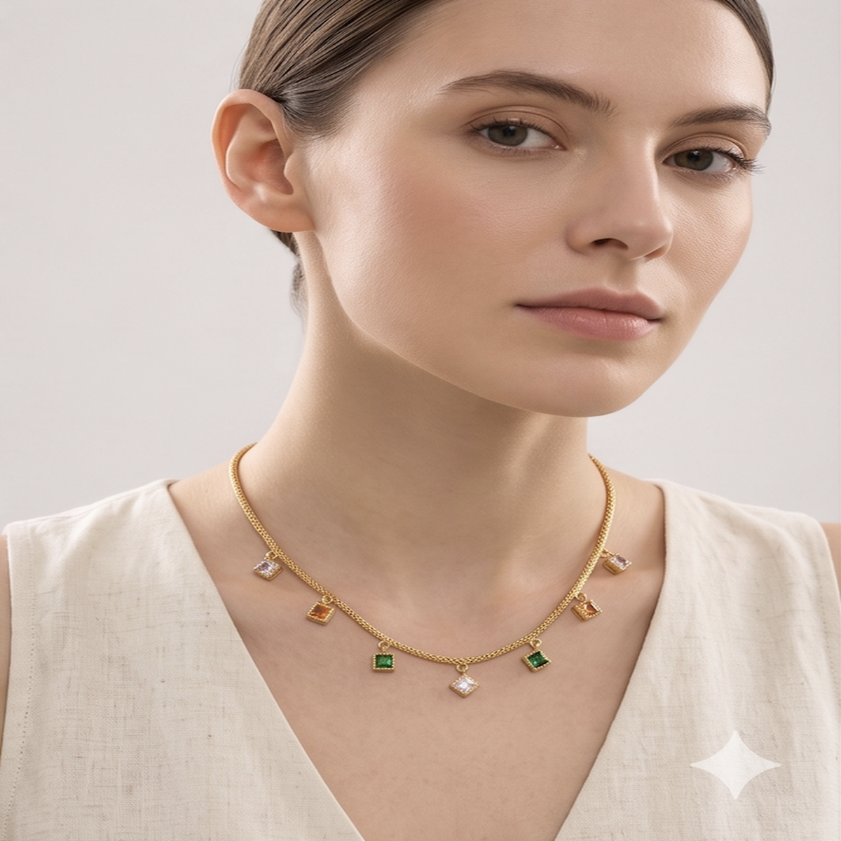 DIVYORO ENCHANTED MOMENTS DIAMOND SHAPE AD DOKIA CHAIN