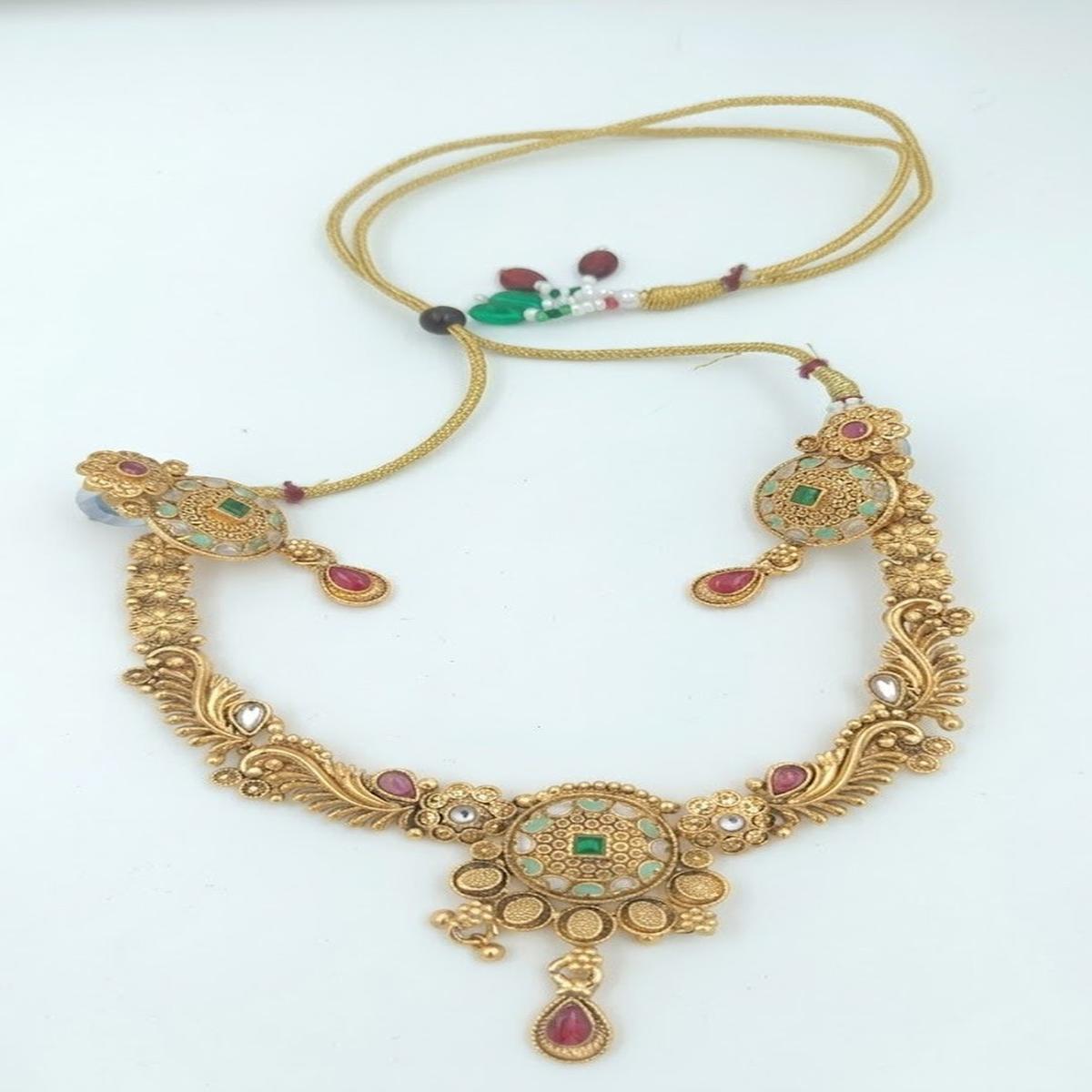 DIVYORO ORNATE FLORAL MOTIF ANTIQUE ENAMEL ACCENTS