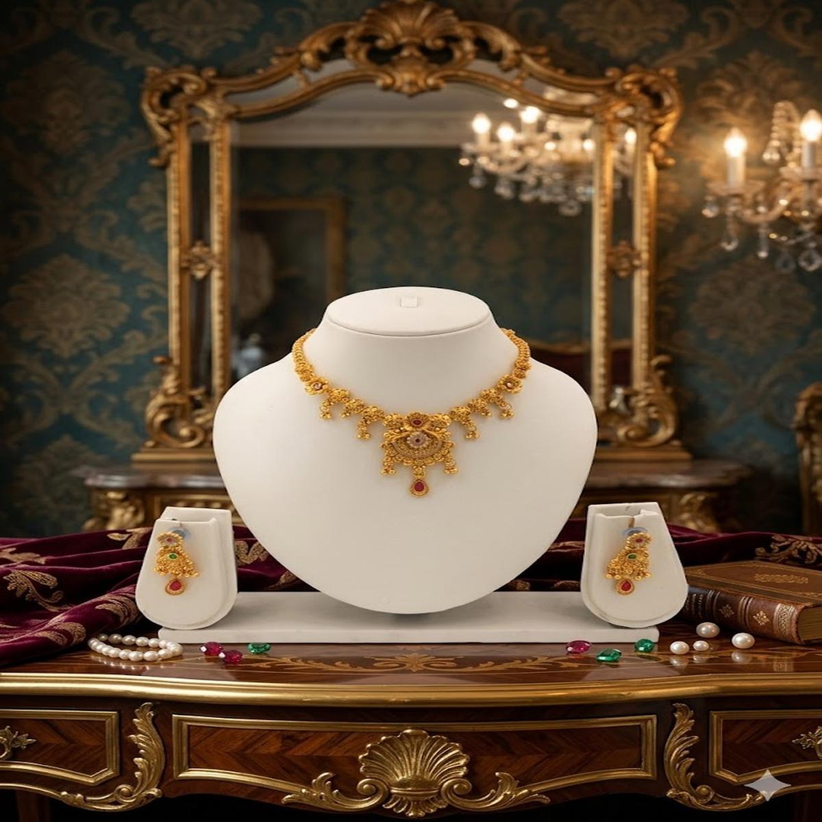 DIVYORO INTRICATE FILIGREE ANTIQUE GEMSTONE DETAILS