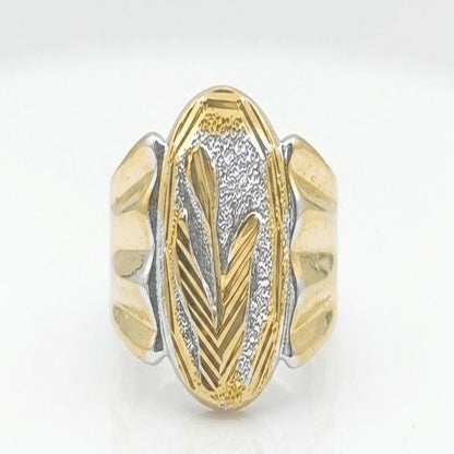 DIVYORO THE TWO-TONE LAUREL LEAF SIGNET
