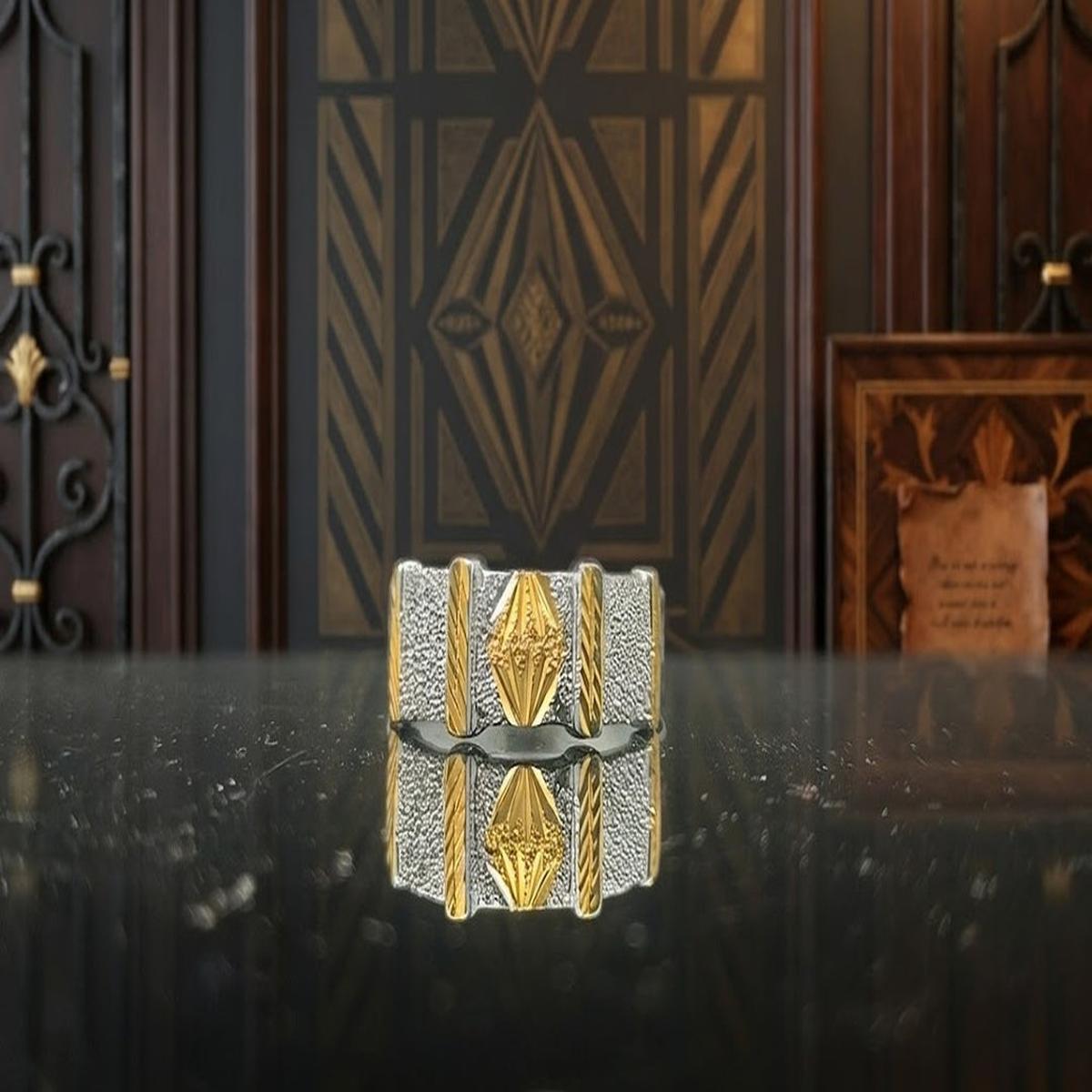 DIVYORO THE TWO-TONE DIAMOND-FACET BAND