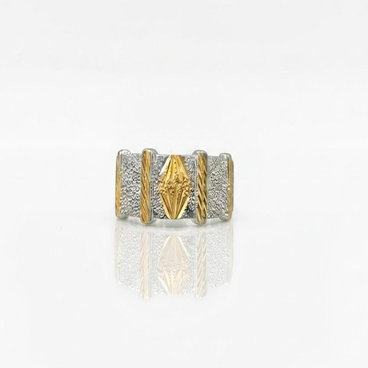 DIVYORO THE TWO-TONE DIAMOND-FACET BAND