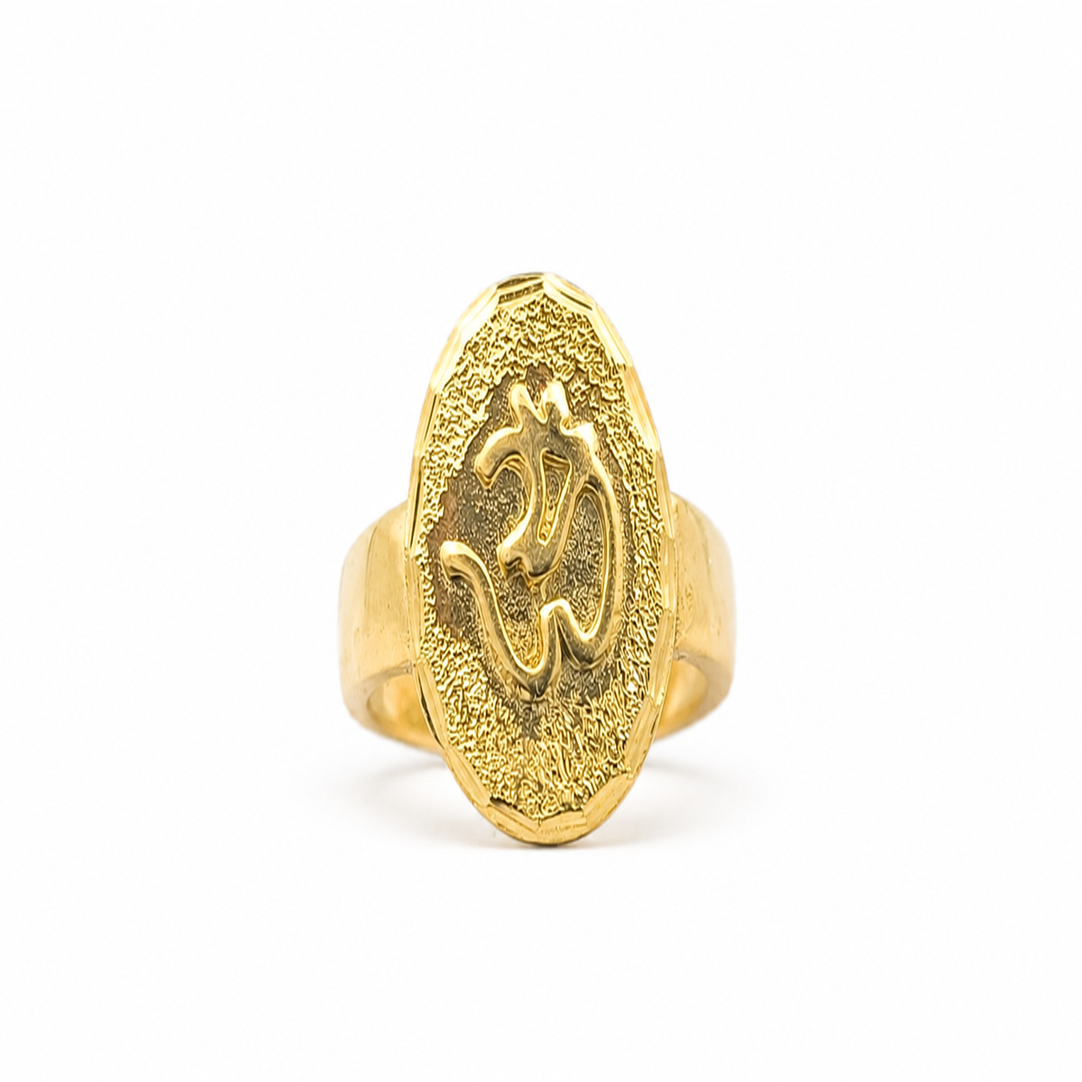 DIVYORO THE FROSTED OVAL OM SIGNET
