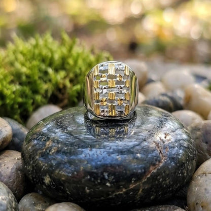 DIVYORO THE GOLDEN WOVEN LATTICE BAND