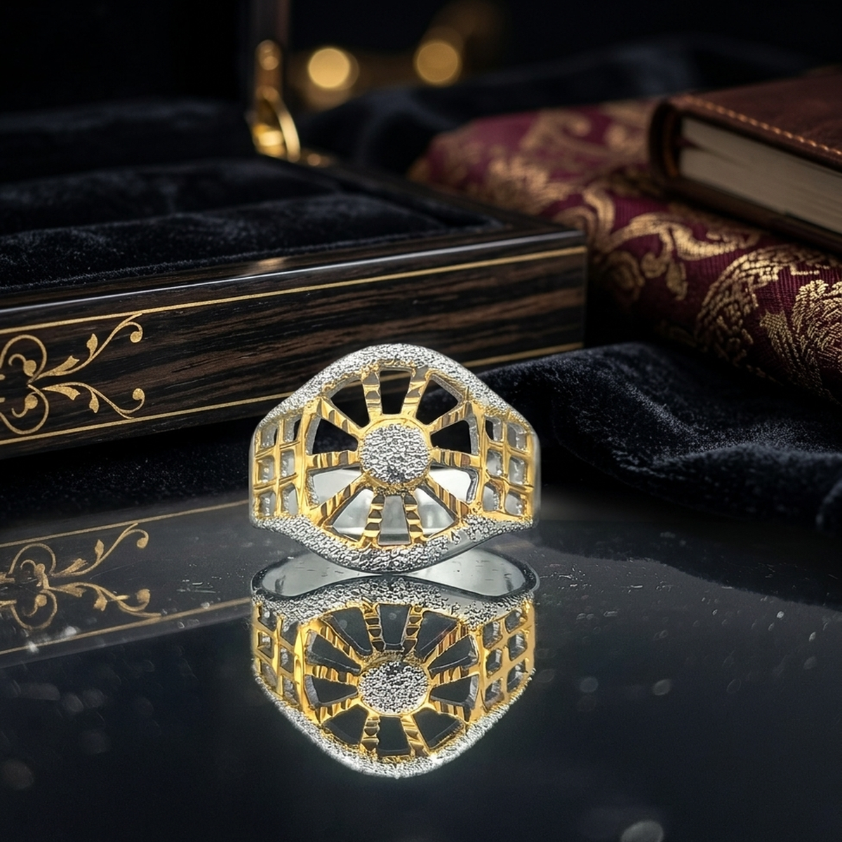 DIVYORO THE OPENWORK SPOKE WHEEL RING