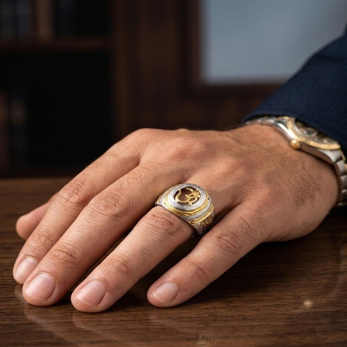 DIVYORO SACRED OM EMBLEM RING