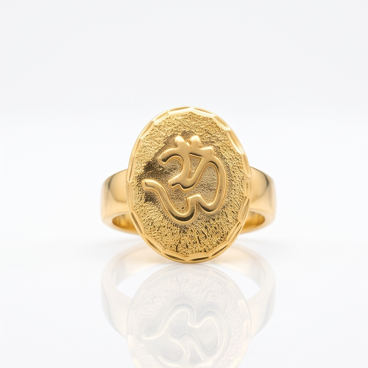 DIVYORO SACRED OM (ॐ) SYMBOL GOLD RING