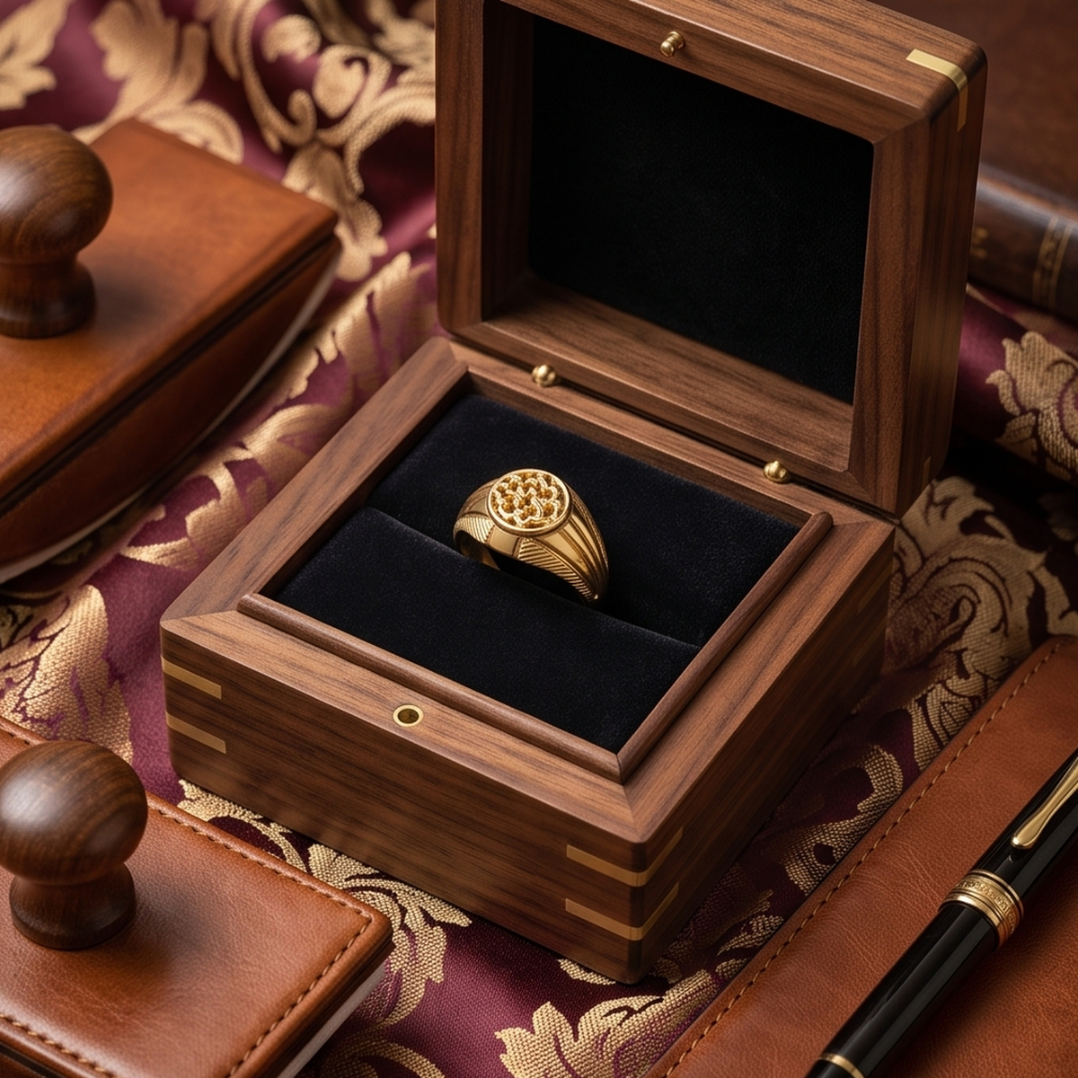 DIVYORO CIRCULAR FILIGREE CUTOUT GOLD RING