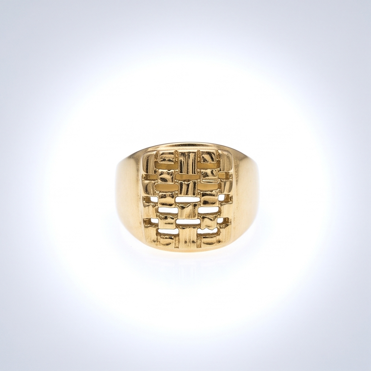 DIVYORO WOVEN LATTICE GOLD RING