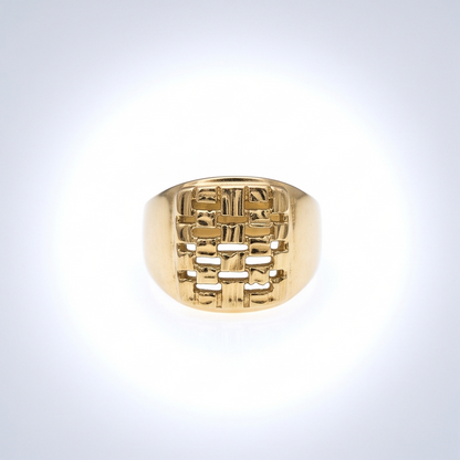 DIVYORO WOVEN LATTICE GOLD RING