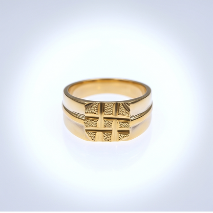 DIVYORO TEXTURED WOVEN-STYLE GOLD BAND