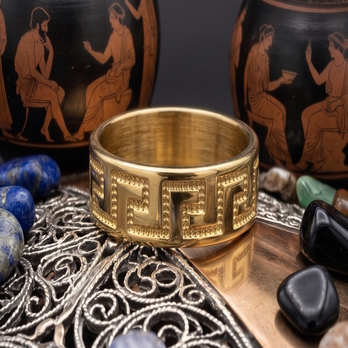 DIVYORO GREEK KEY BAND