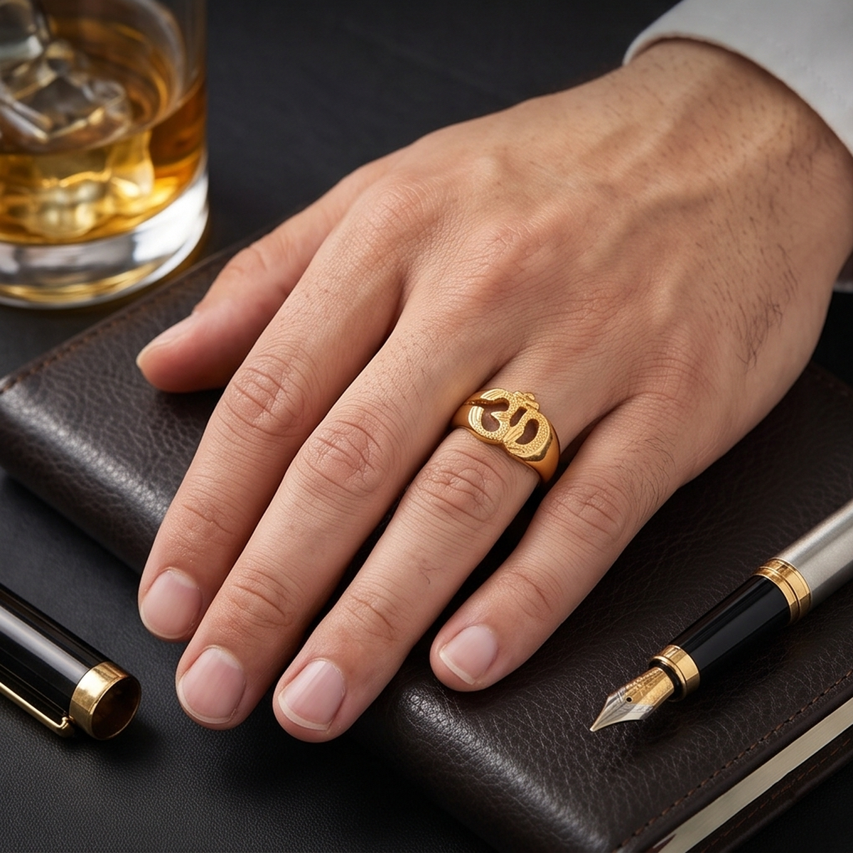 DIVYORO OM SYMBOL RING