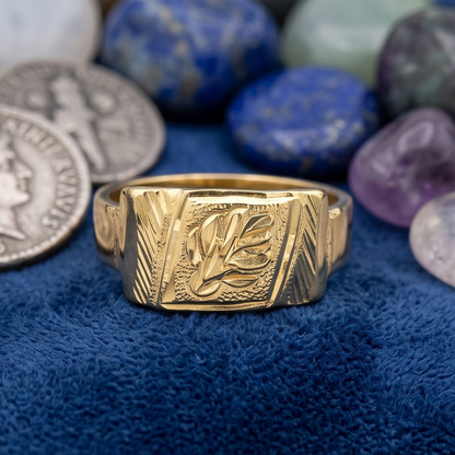 DIVYORO LEAF MOTIF RING