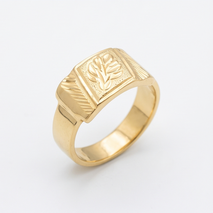 DIVYORO LEAF MOTIF RING