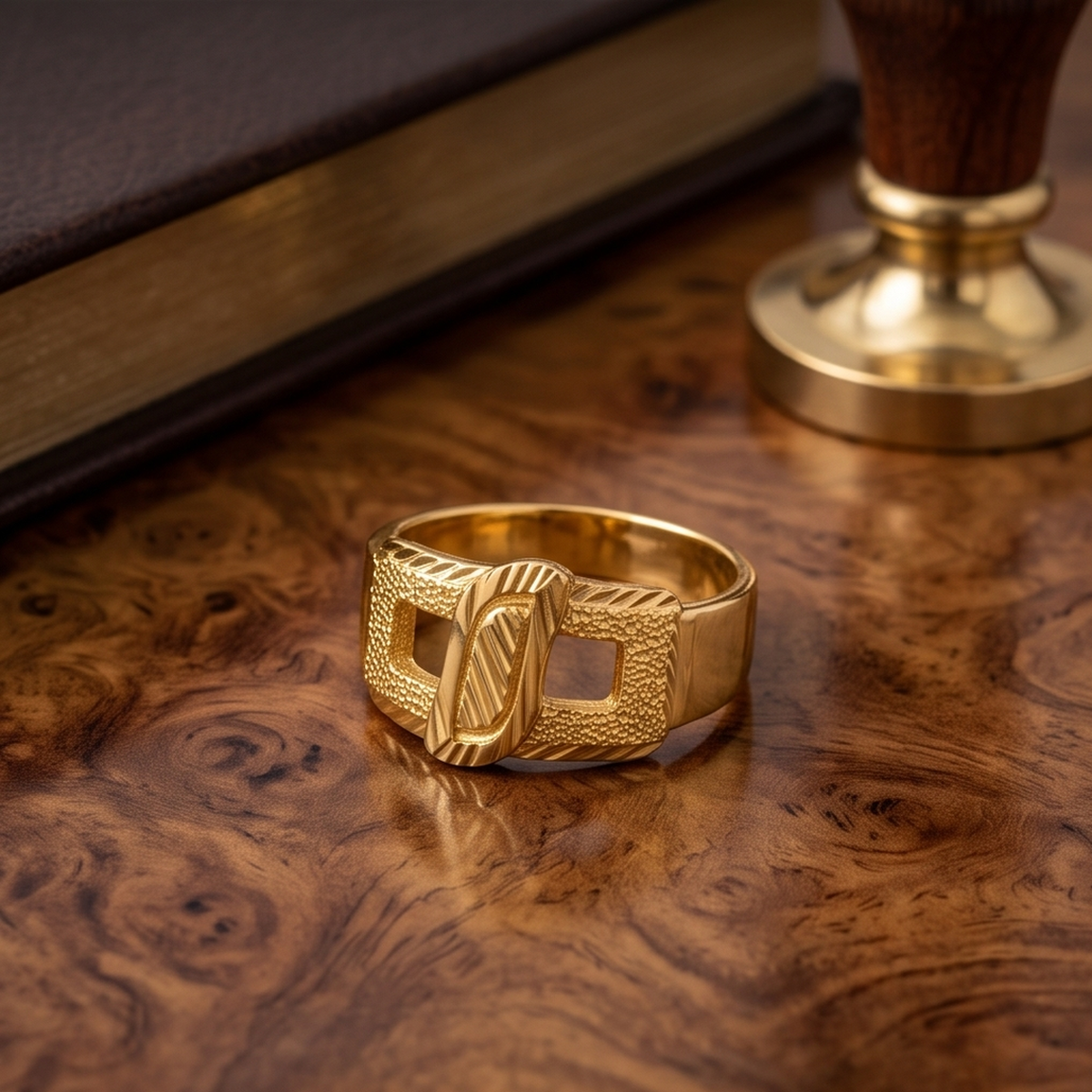 DIVYORO GEOMETRIC CUT-OUT RING