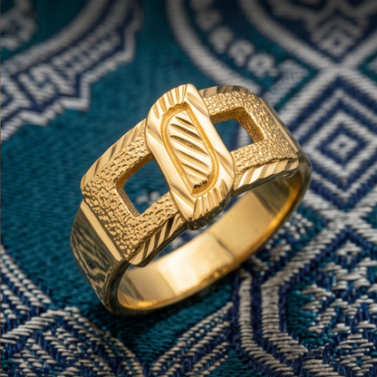 DIVYORO GEOMETRIC CUT-OUT RING