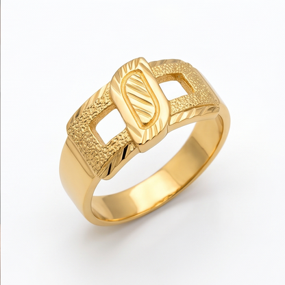 DIVYORO GEOMETRIC CUT-OUT RING