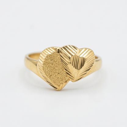 DIVYORO DOUBLE HEART RING