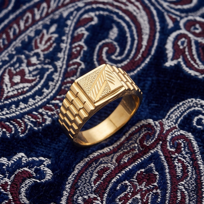 DIVYORO RIBBED BAND RING