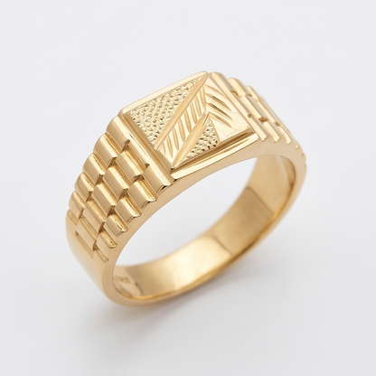 DIVYORO RIBBED BAND RING