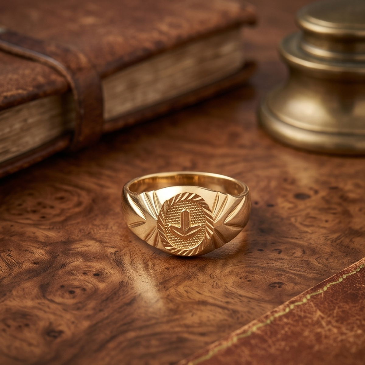 DIVYORO ARROWHEAD SIGNET RING