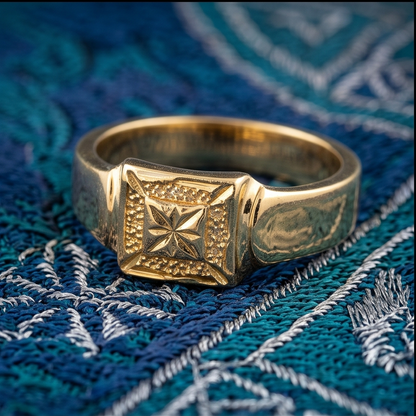 DIVYORO STAR SIGNET RING