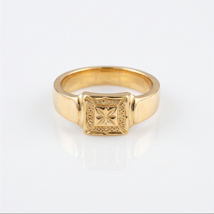 DIVYORO STAR SIGNET RING