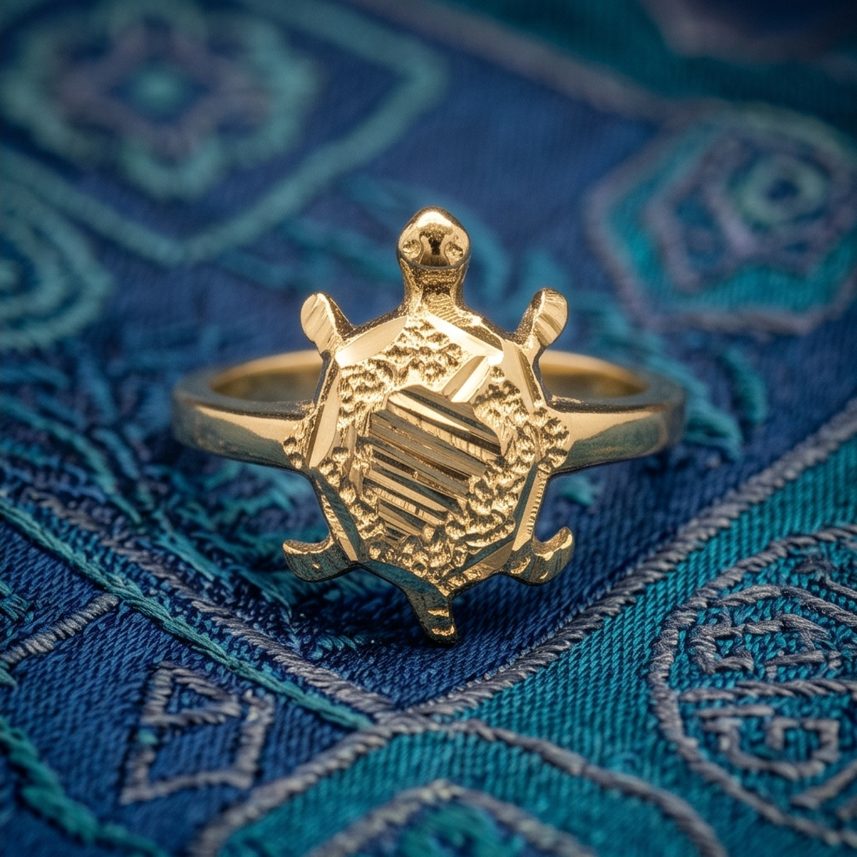 DIVYORO TEXTURED TURTLE RING
