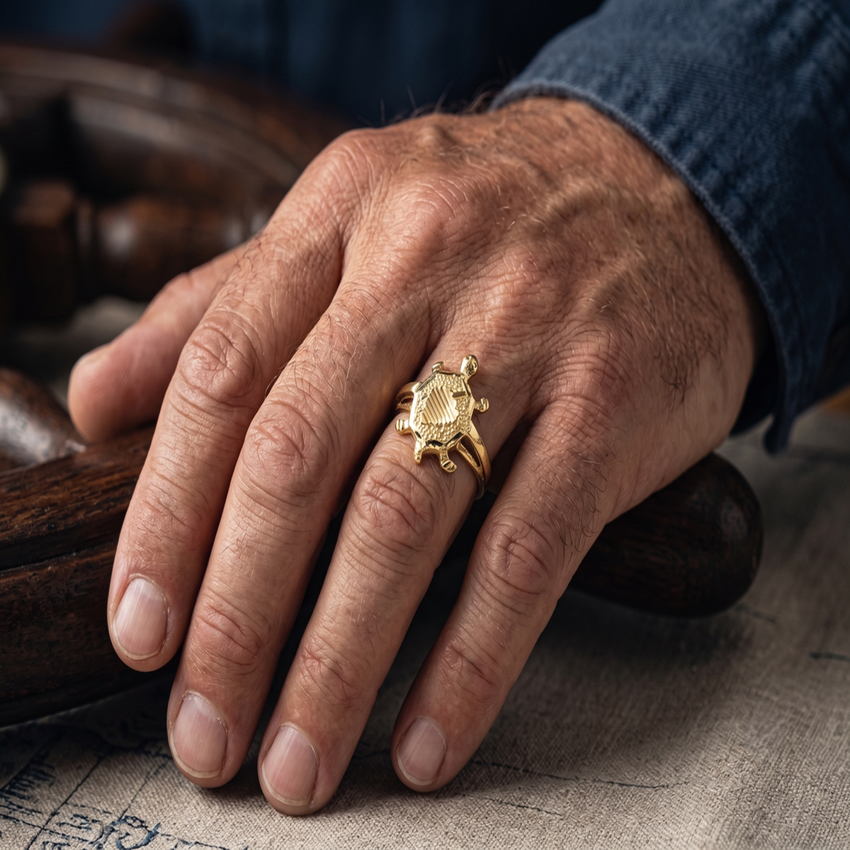 DIVYORO TEXTURED TURTLE RING