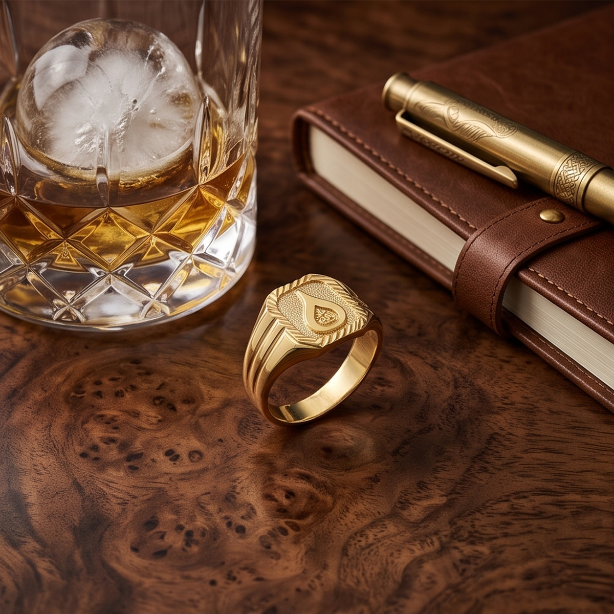 DIVYORO TEARDROP EMBLEM RING