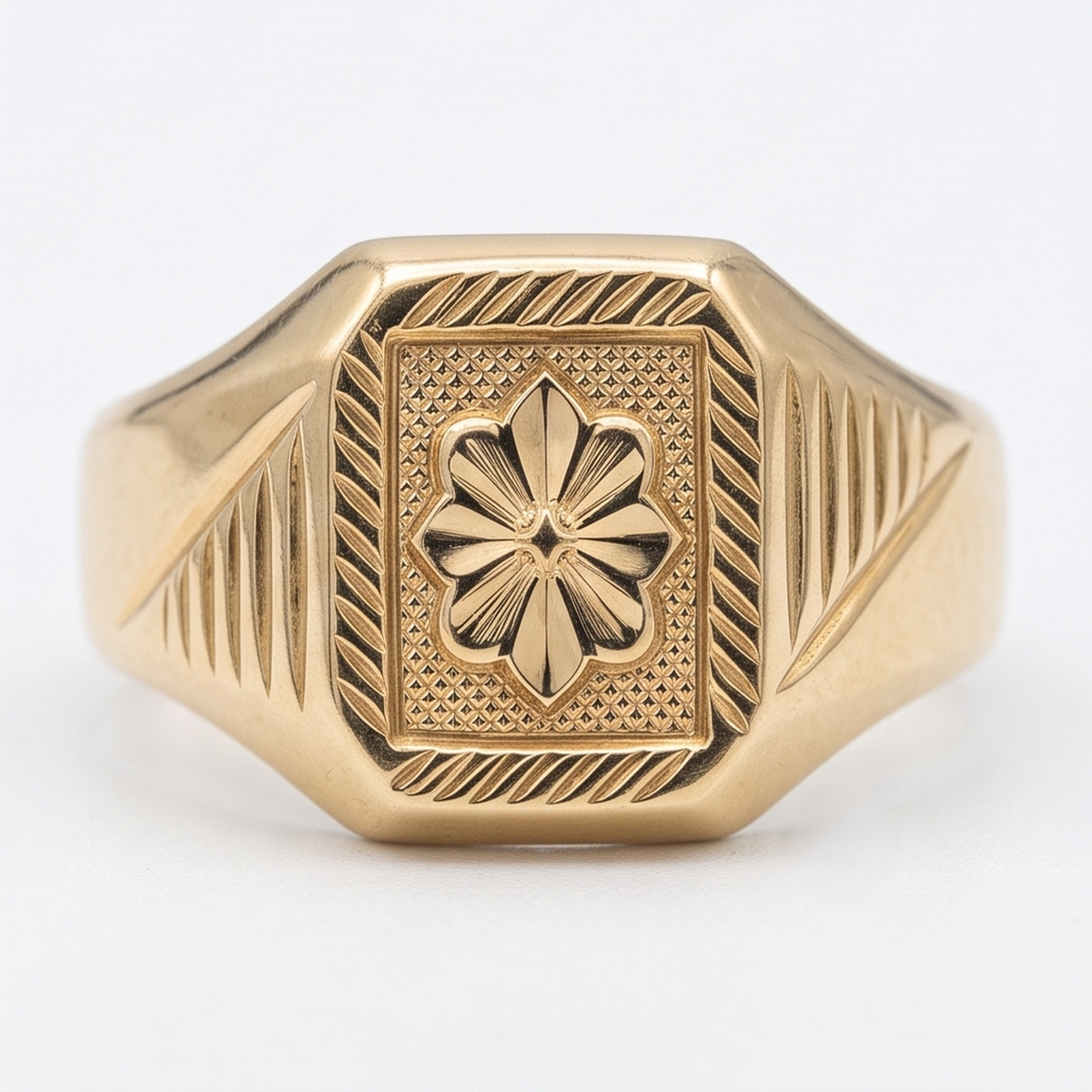 DIVYORO FLORAL SIGNET RING