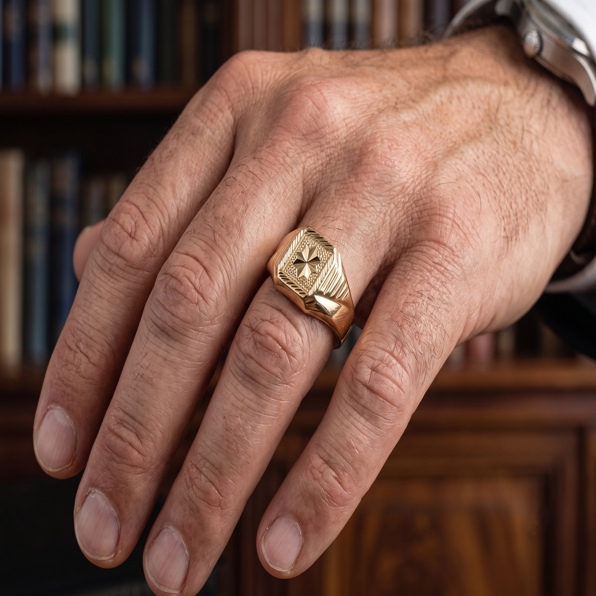 DIVYORO FLORAL SIGNET RING
