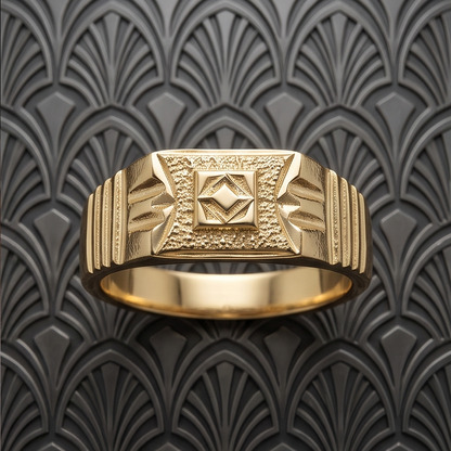 DIVYORO TEXTURED SQUARE RING