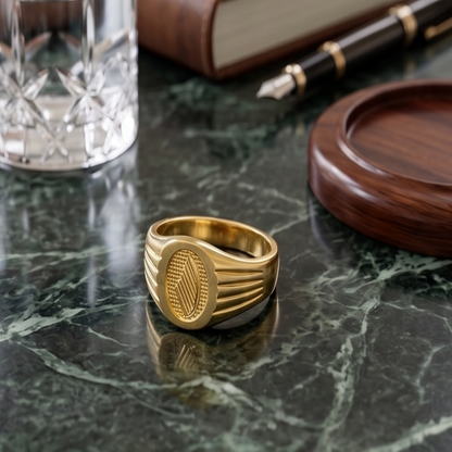 DIVYORO OVAL EMBLEM RING