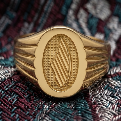 DIVYORO OVAL EMBLEM RING